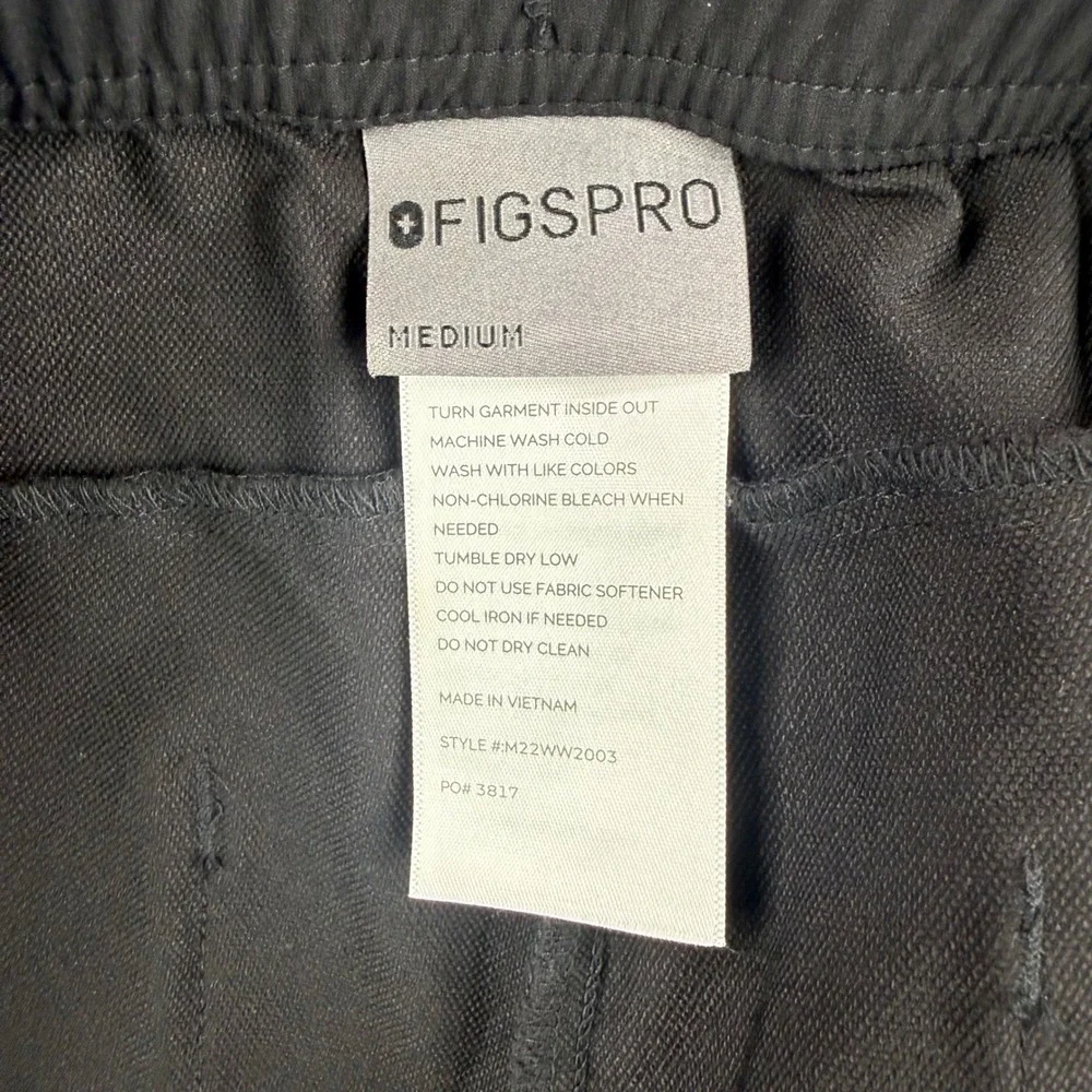 FIGS Pro Pants Mens Medium Black Scrub Joggers Stretch Drawstring Medical 30